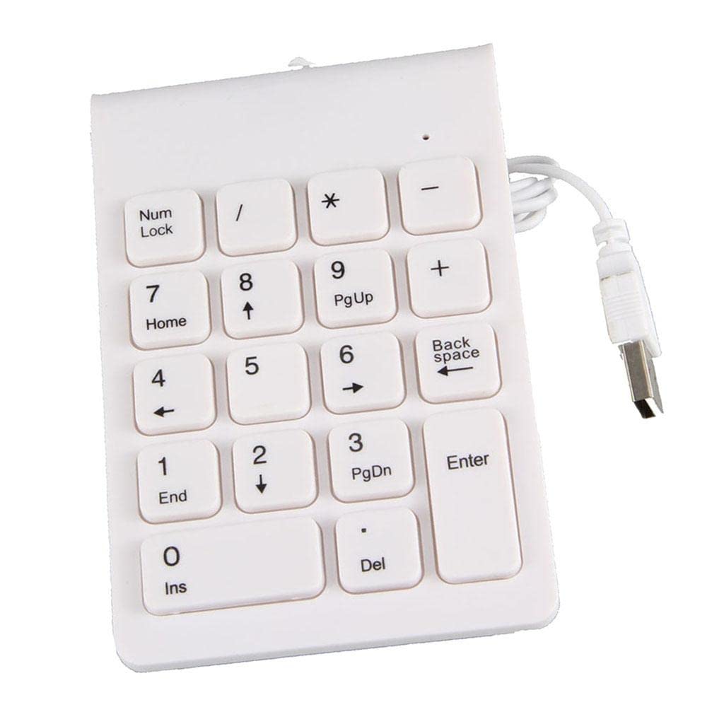 GAH Mini USB 18-Keys Num Pad Numeric Number Keypad Keyboard for Laptop Notebook White-image-41
