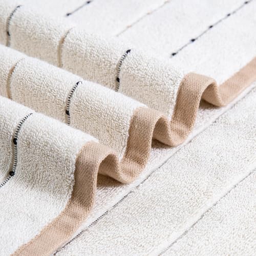 Image of MYTRIDENT Symphony of Threads Towel, 6Pc Set (2 Bath - 75 cm x 150 cm, 4 Hand - 40 cm x 60 cm), 100% Cotton, 625 GSM, Thrive-Ligne