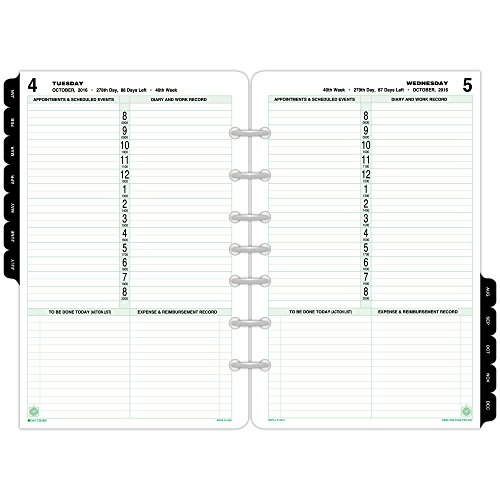 Day-Timer Daily Planner Refill 2016, One Page Per Day, Classic, Desk Size, 5.5 x 8.5 Inches (12010)