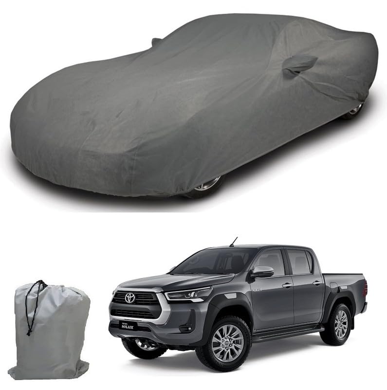 Image of ARCUATE Triple Layer Custom fit Car Body Cover for Toyota Hilux |Top Layer Dustrproof | Middle Layer Waterproof | Bottom Layer Scratch Protection | Outdoor Indoor Fabric
