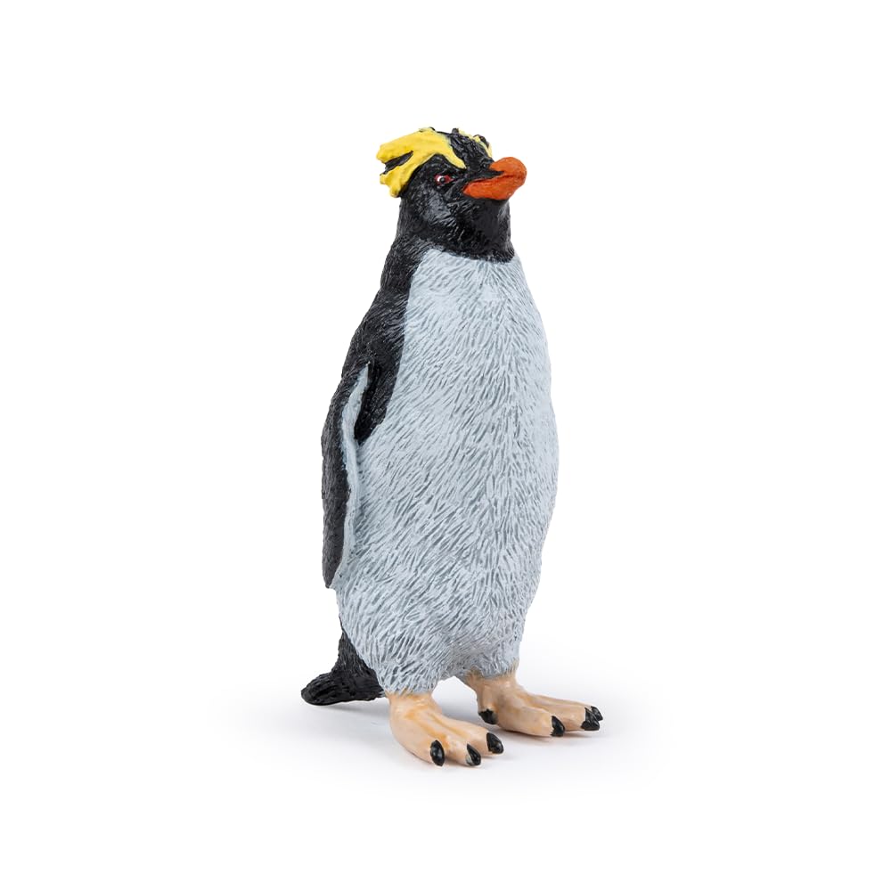 Papo - Realistic Macaroni Penguin Figure - Ages 3+ - Marine Life Collection - Educational Play Polar Birds - Gift Idea Toy for Girls and Boys