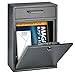Mail Boss 7413 High Security Steel Locking Wall Mounted Mailbox-Office Comment Letter Deposit, Galaxy Drop Box,Medium