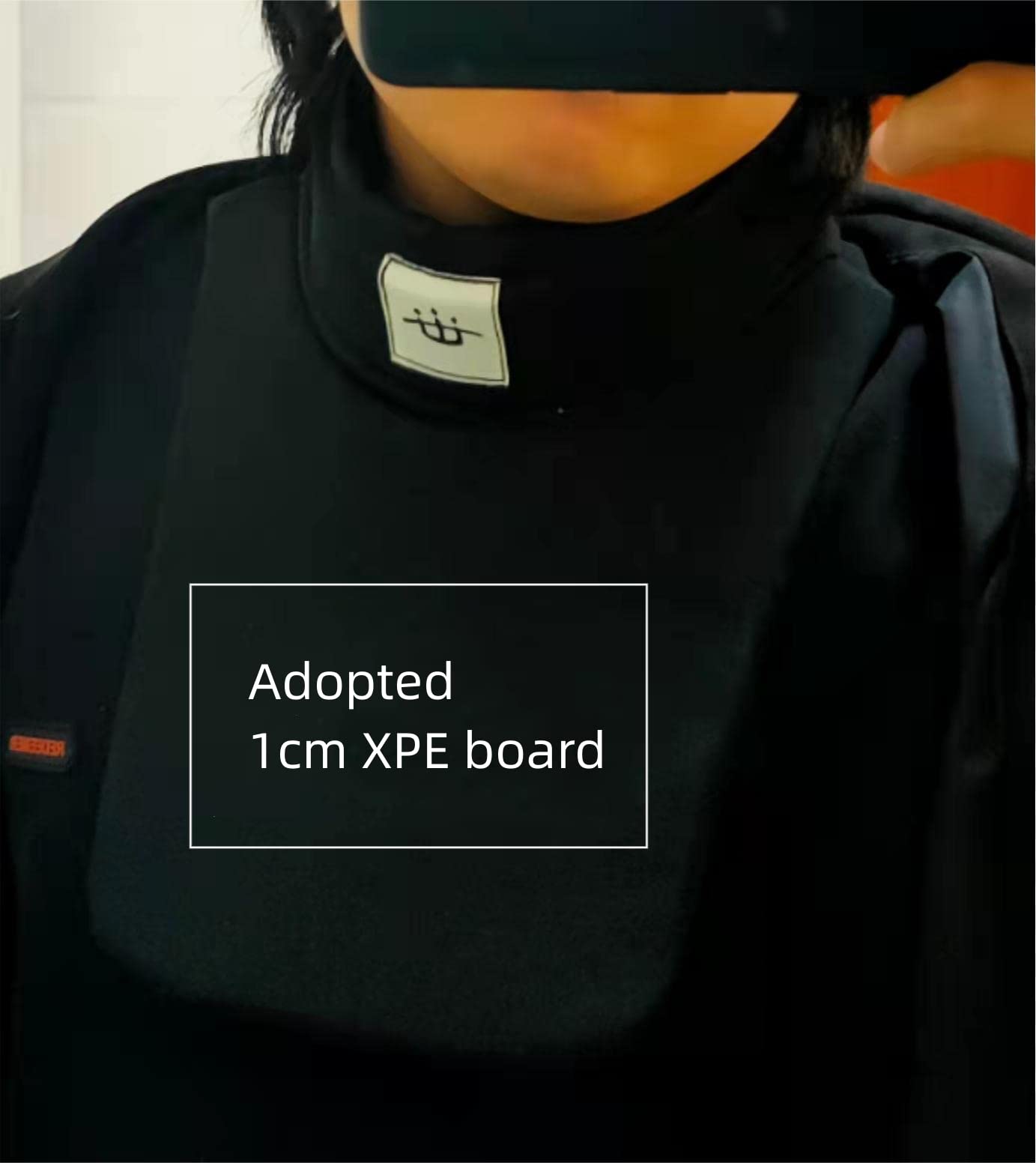 ASAki Hema Gear Throat Protector/Fencing Gorget with Rigid Protection Plate,Large Area.Suitable for Steel Sword Sparring