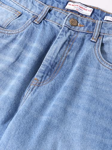 The Indian Garage Co Herren-Jeans, Baggy-Passform, mittelhohe Taille, Blau, 44 – Bild 7