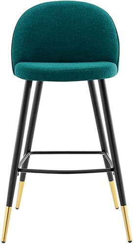 Miniatura 4 de Modway Taburetes de comedor tapizados de tela Cordial en verde azulado, juego de 2