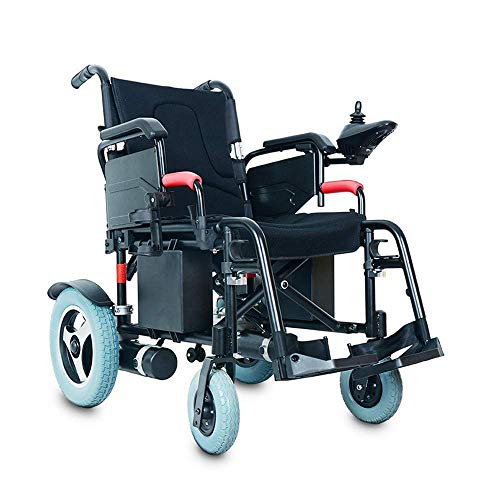 WEWE.V Silla de ruedas eléctrica modelo nuevo 2019 – La mejor batería de litio plegable ligera y resistente energía eléctrica, negro