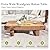 Sophia & William HDPE Patio Furniture Set?Modern Outdoor Sectional Sofa Set with 9.8" Cushions and 43.5" Wood Grain Coffee Table, Deep Seating Outdoor Conversation Set for Backyard(Beige, 5 Pieces)