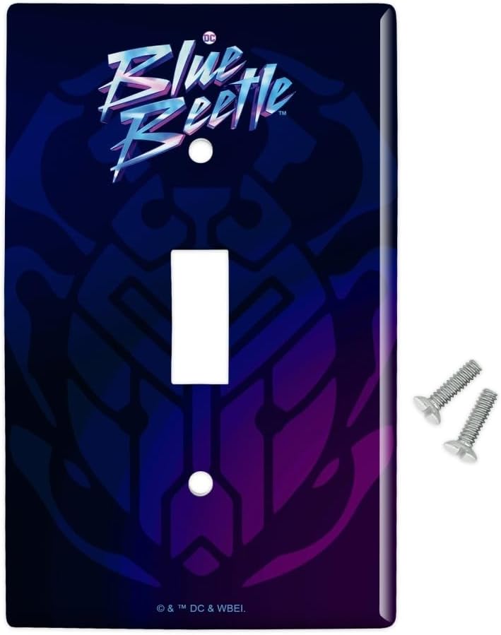 Blue Beetle Logo Plastic Wall Decor Toggle Light Switch Plate Cover