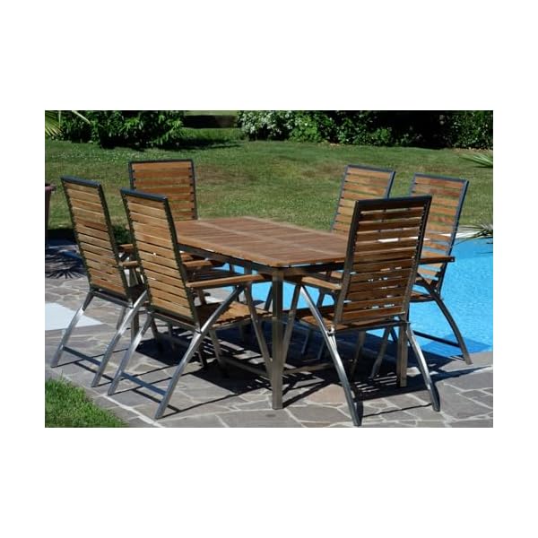 Gartengarnitur Kuba/Nassau Teak & Edelstahl