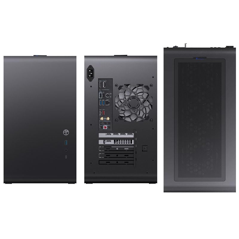 Jonsbo U4 Mini Mesh PC-Gehäuse Schwarz – Micro-ATX Case mit Mesh-Seitenteil, Platz für GPUs bis 420 mm, ATX-Netzteile bis 200 mm, luftdurchlässiges Design für Starke Builds
