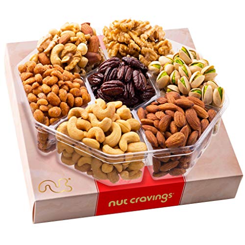 Gourmet Nut Gift Basket in Red Box (7 Piece Assortment, 1
