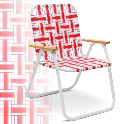 Sekey Camping Chair, Beach Chair for Adults with Highback, Folding Lawn Chair with Webbed Airflow...