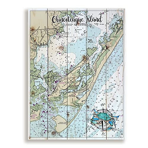 Chincoteague Island, VA Wall Art 18" X 24" Artwork and Map Printed