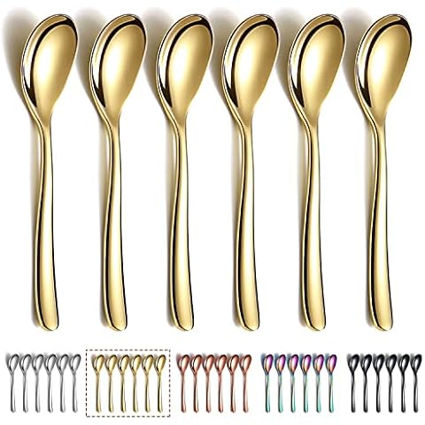 Goldene Kaffeelöffel, 6 Stück, Kyraton 5,5 Zoll Cover