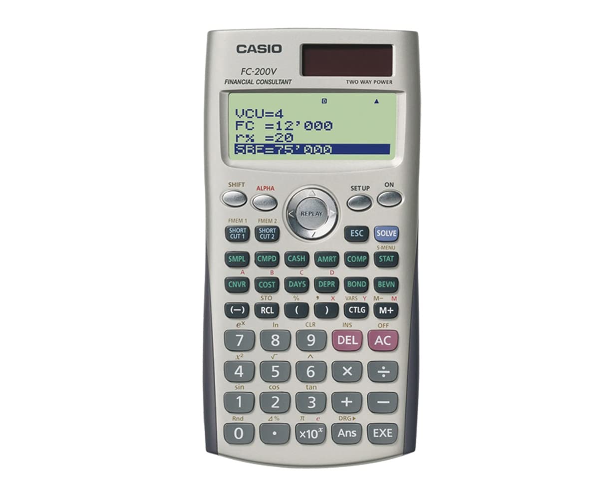 【中古】「非常に良い」カシオ 金融電卓 プロフェッショナル仕様 ハードケース付 10桁 FC-200V Amazon | カシオ 金融電卓 プロフェッショナル仕様 ハードケース付 10