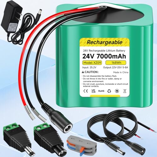 Mspalocell 24V 7.0Ah Lithium Battery Kit with Charger