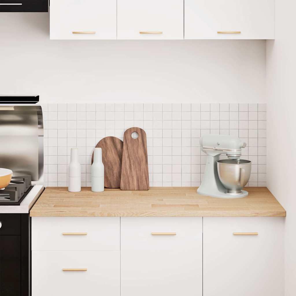 Générique Piano di lavoro cucina in legno massello di quercia rettangolare robusto e stabile, piano di lavoro multifunzionale per cucina, garage, bagno, superficie liscia, facile da pulire,