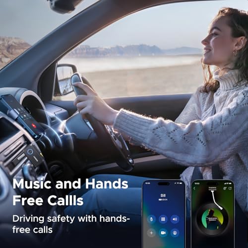 UGREEN Bluetooth 6.0 Adapter for Car with LDAC, Bluetooth Receiver for Car/Home Stereo/Speaker, Handsfree Call, Dual Device Connection, 17 Hour Playtime - Image 5