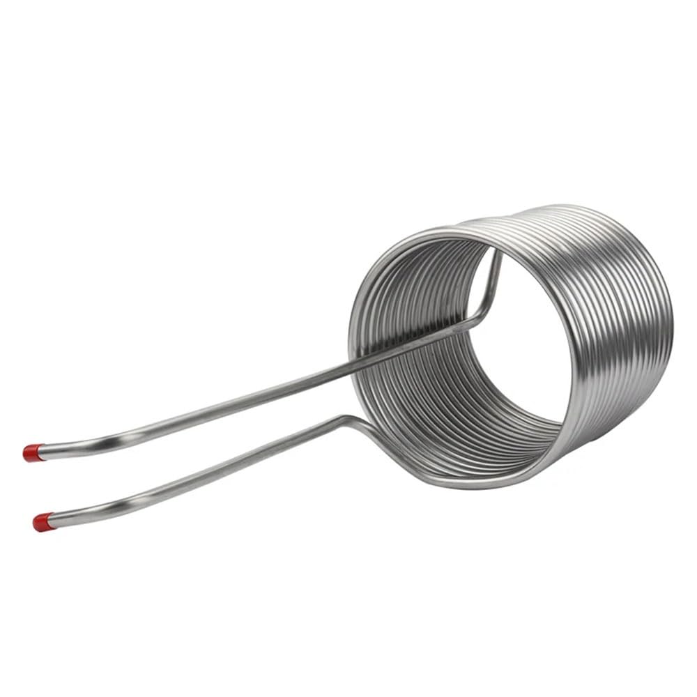 Enfriador de Mosto de inmersión de Acero Inoxidable de 16 m y 9,52 mm, serpentín de enfriamiento supereficiente for elaboración de Cerveza casera, 1 Unidad