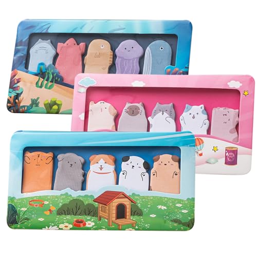 Sellerian 付箋 強粘着 付箋 細い 可愛い動物型 ふせん メモ帳 可愛い 30枚×15冊 合計450枚 やることリスト 子供 ノートメモ用紙 見出し 学生 ホーム オフィス ギフトタブ 文房具 メモ用紙 メッセージシール 粘着メモ