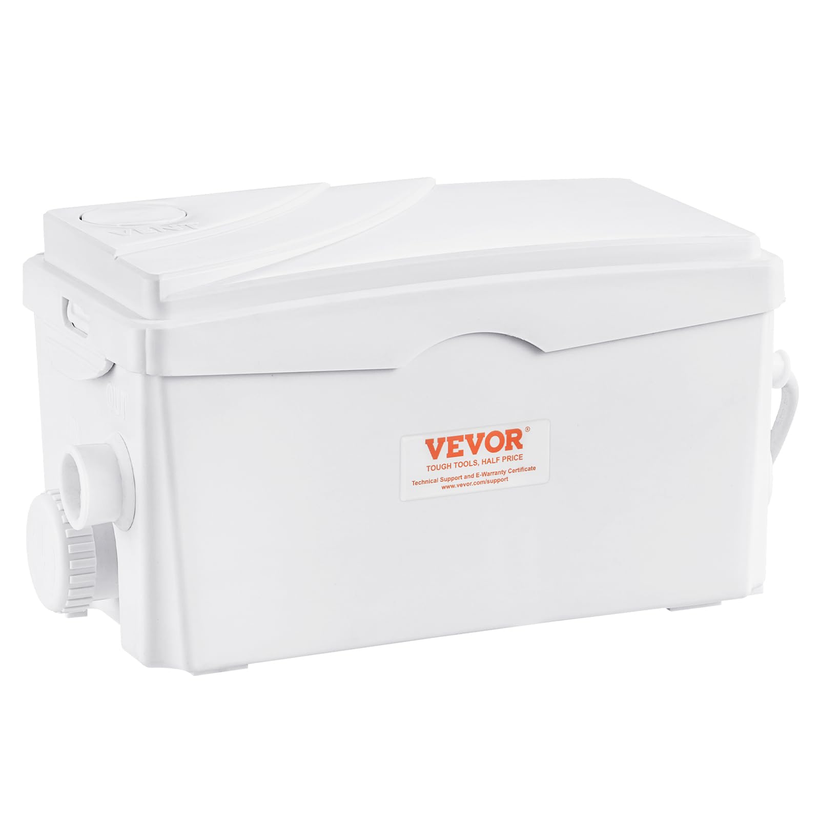 VEVOR Hebeanlage, 350 W, 6000 l/h Durchfluss, 7 m Förderhöhe, Abwasserpumpe mit 3 Wassereinlässen für Keller, Küche, Spüle, Dusche, Badewanne, Wäscheabwasserentsorgung, Aufspülmaschine
