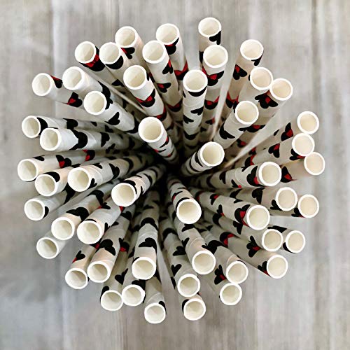 Pitillos de Papel Mickey y Minnie 7.75in 50 Pack miniatura 2