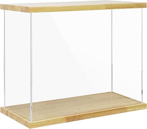 BenchPro Vitrina de acrílico transparente para coleccionables, soporte de exhibición de cubos, a prueba de polvo, vitrina de protección para figuras