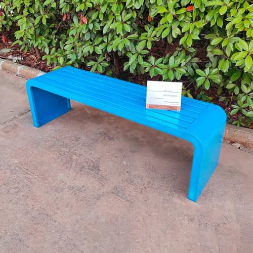 Banc de jardin en métal résistant aux intempéries structure noire renforcée patio