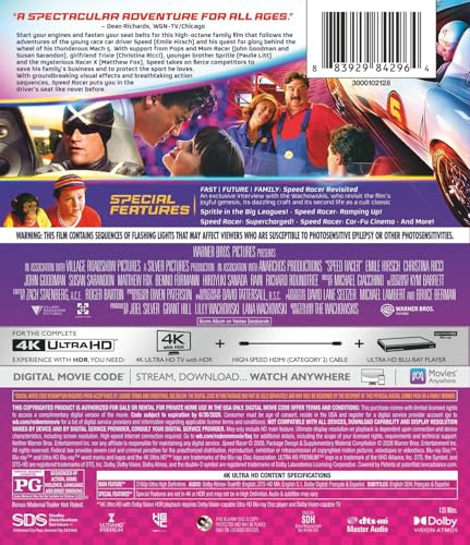 Image of Speed Racer (4K Ultra HD + Digital)