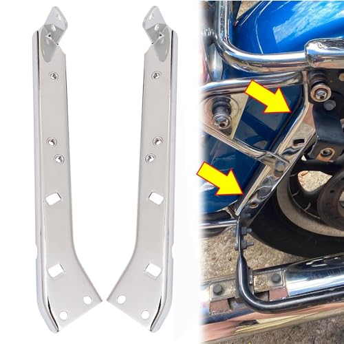 Soporte de barra para alforjas cromado para Harley miniatura 2