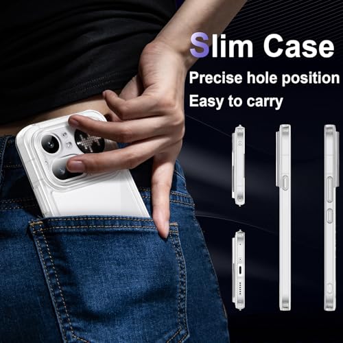 Image of Case for Nothing Phone 4a Pro, Military Grade Drop Protection Phone Case, Yellowing Resistant, Anti-Scratch Hard PC Back, Shockproof Hard Ultra-Thin Protective Cover, Clear