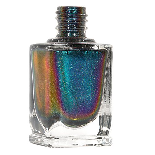 Image of ILNP Hush (H) - Teal, Blue, Violet, Orange, Red Holographic Ultra Chrome Color Shifting Nail Polish