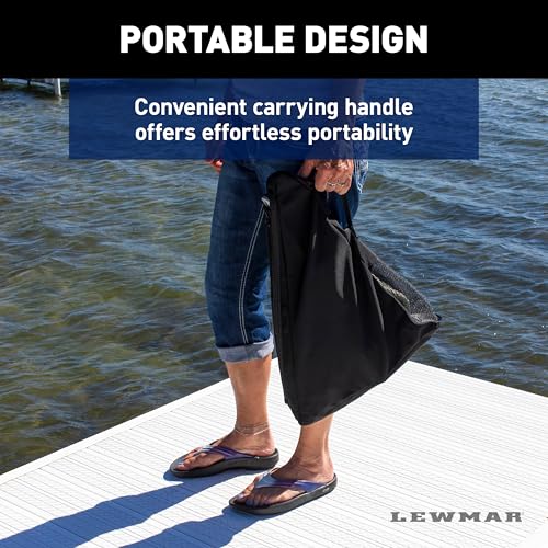 Lewmar Small Anchor Storage Bag for Anchors up to 3lbs., Heavy-Duty Nylon, Water Repellent, Locking Zipper, Mesh Ventilation Panel, Convenient Carry Handle, Securely Holds Anchor, Rope & Chain – 18072 by Lewmar - Image 7