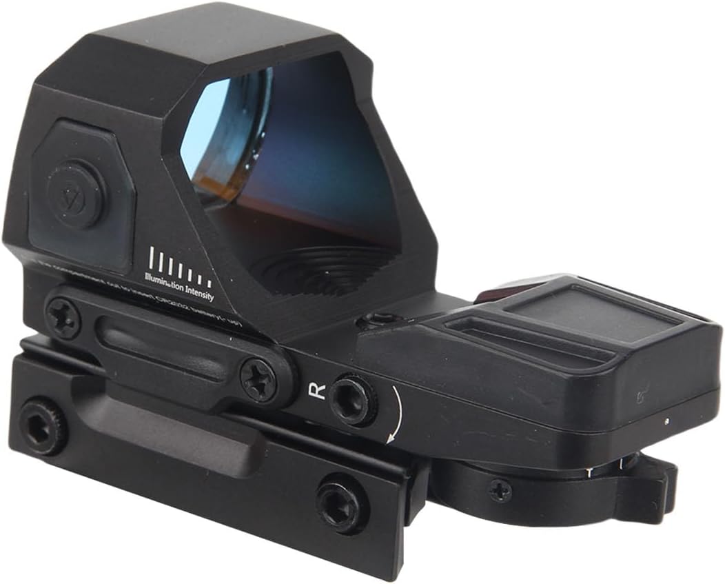 Tactical Reflex Sight, Multiple Reticle Red Dot Sight with Picatinny Rail Mount, Absolute Co-Witness