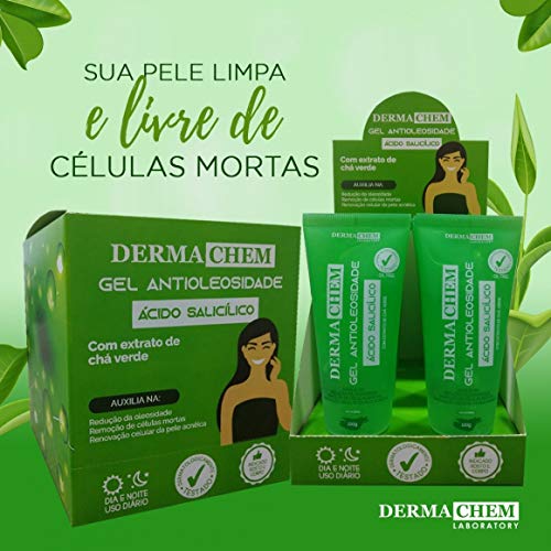 Kit 2 Gel Facial Antioleosidade Ácido Salicílico, 100g, tb, Dermachem