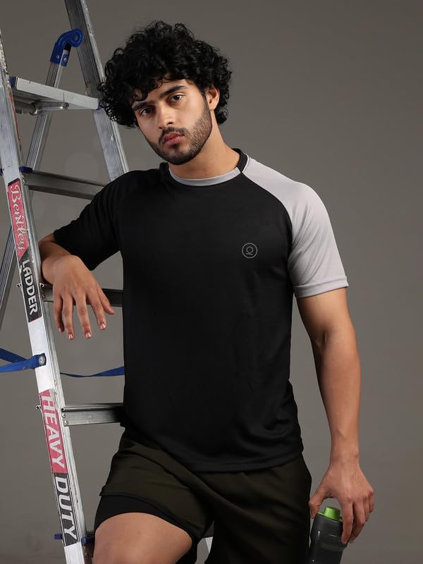 Image of CHKOKKO Gym Tshirt for Men Workout Regular Fit Sports Activewear Man Tshirts with Round Crew Neck and Half Sleeves for Yoga Running&Outdoor Activities