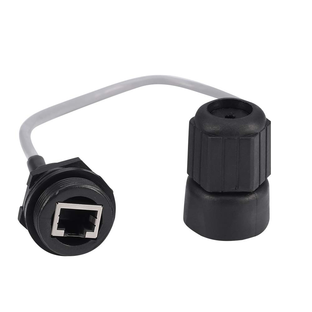 Lot de 5 connecteurs M25 RJ45 étanches Cat5/5e/6 8P8C pour câble Ethernet LAN IP67 double tête avec blindage Cat5E câble réseau adaptateur coupleur LAN extérieur mâle vers femelle
