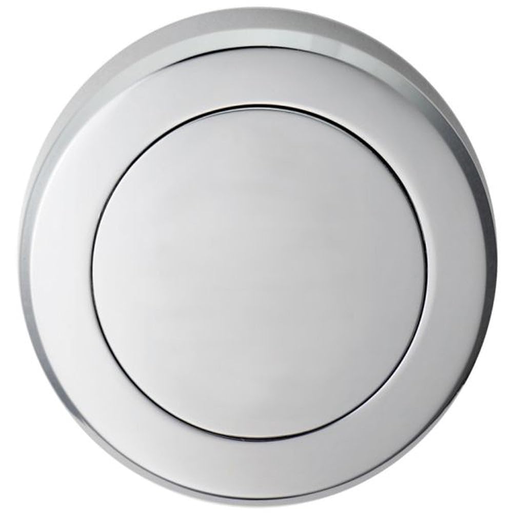 Loops Screwless Round Blank Escutcheon CoverSatin Chrome 50mm Door Key Plate from B&Q