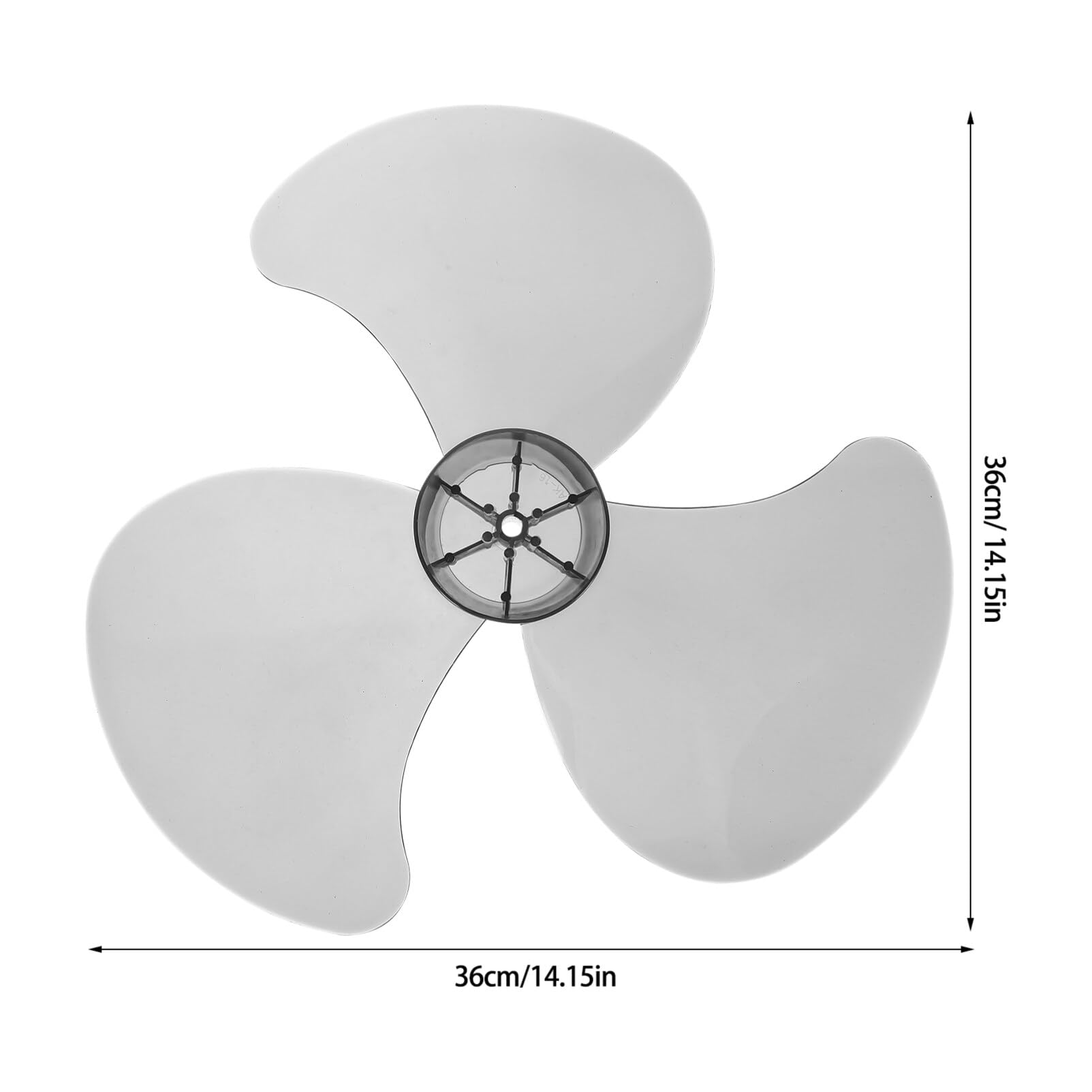 OSALADI 16Inch Plastic Fan Blade Leaves Universal Household Standing Pedestal Fan Table Fan Inner Replacement Part 3 Leaves Electric Fan Blades Black
