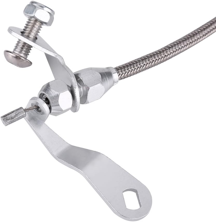 Yosoo Stainless Steel Braided Kick Down Cable Detent Kickdown for C6
