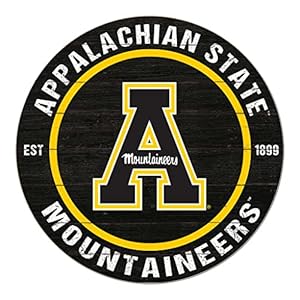 KH Sports Fan Appalachian State Mountaineers Colored Circle Sign, 20×20 Inches, Mountaineers Decor for Dorm Room, Bedroom, Fan Cave, Living Room; Display Your Team Spirit with This Unique Appalachian State Mountaineers Wall Art