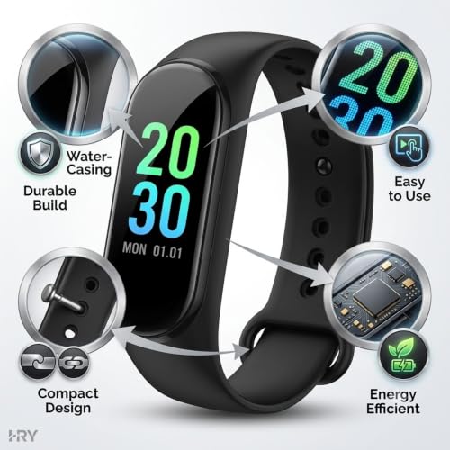 Image of Drumstone (3 Years Warranty) Fitness Smart Band with Heart Rate Monitor, Sleep Tracker, Step Counter & Smart Call Alerts | Waterproof Activity Fitness Tracker Watch for Men Women