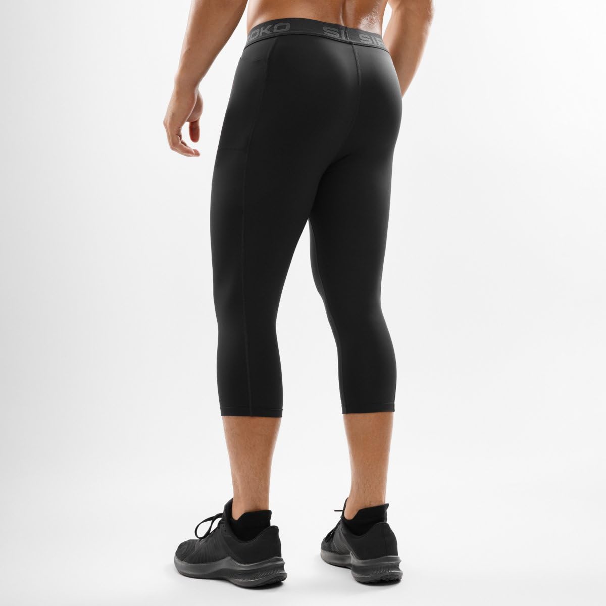 SIROKO Mallas Deportivas Capri Fitness Enlli Negro