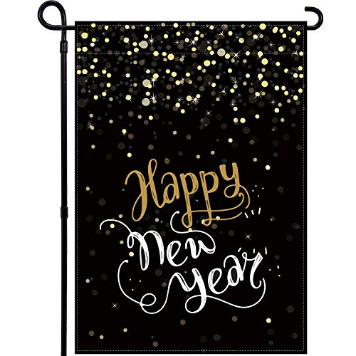 Happy-New-Year-Decorations-Garden-Flags-Double-Sided-Burlap-Flag-Winter-Holiday-Party-Yard-Outdoor-Decoration-125-x-18-Inch Happy New Year Decorations Garden Flags Double Sided Burlap Flag Winter Holiday Party Yard Outdoor Decoration 125 x 18 Inch