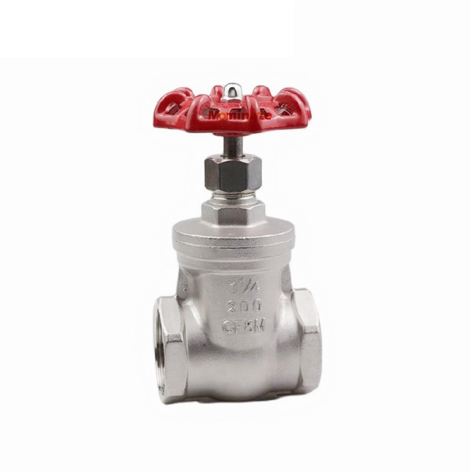Válvula de compuerta roscada acero inoxidable 1/2", 3/4", 1", 1-1/4" y 2" hembra for tubería agua alta temperatura Para Agua(1-1/4")