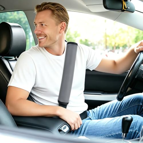 DREAMANIA Waterproof Neoprene Car Seat Belt Cover, 15.5 Inch, Grey, 1pc by DREAMANIA - Used condition - Image 3