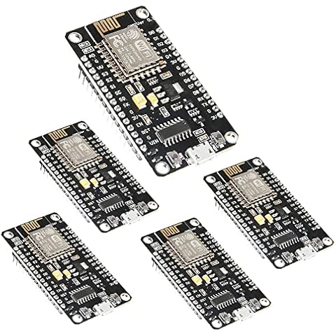 Dealikee 5 x ESP8266 WiFi-Entwicklungsmodul CH340 Serielles Wireless-Modul Node-Mcu Lua 4M WiFi WLAN Internet Entwicklungsboard Cover