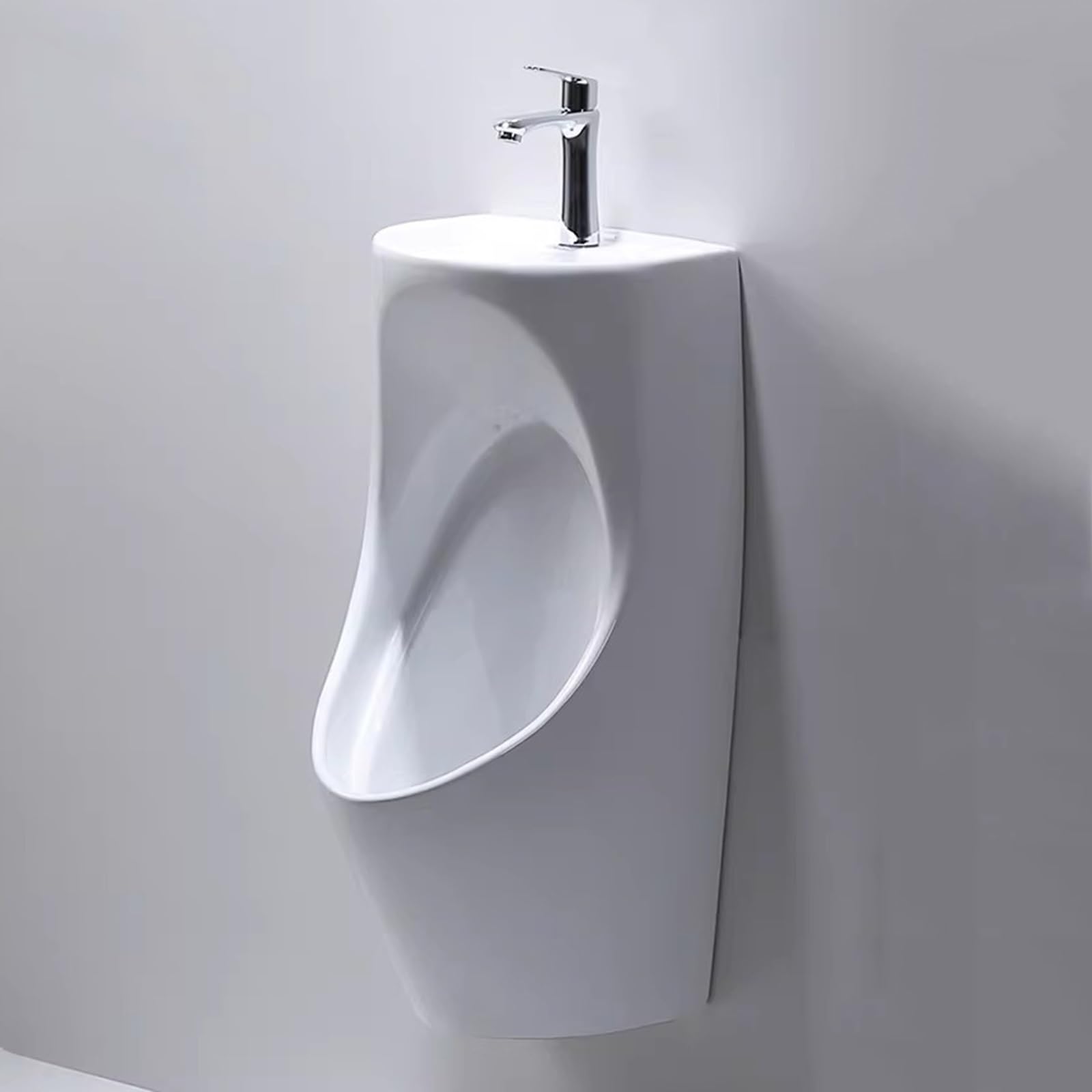 Ceramiczne Pisuary dla Mężczyzn, Odporne na Zalanie, Z Umywalką i Baterią, Pisuar Ścienny do Łazienki, Baru i Hotelu