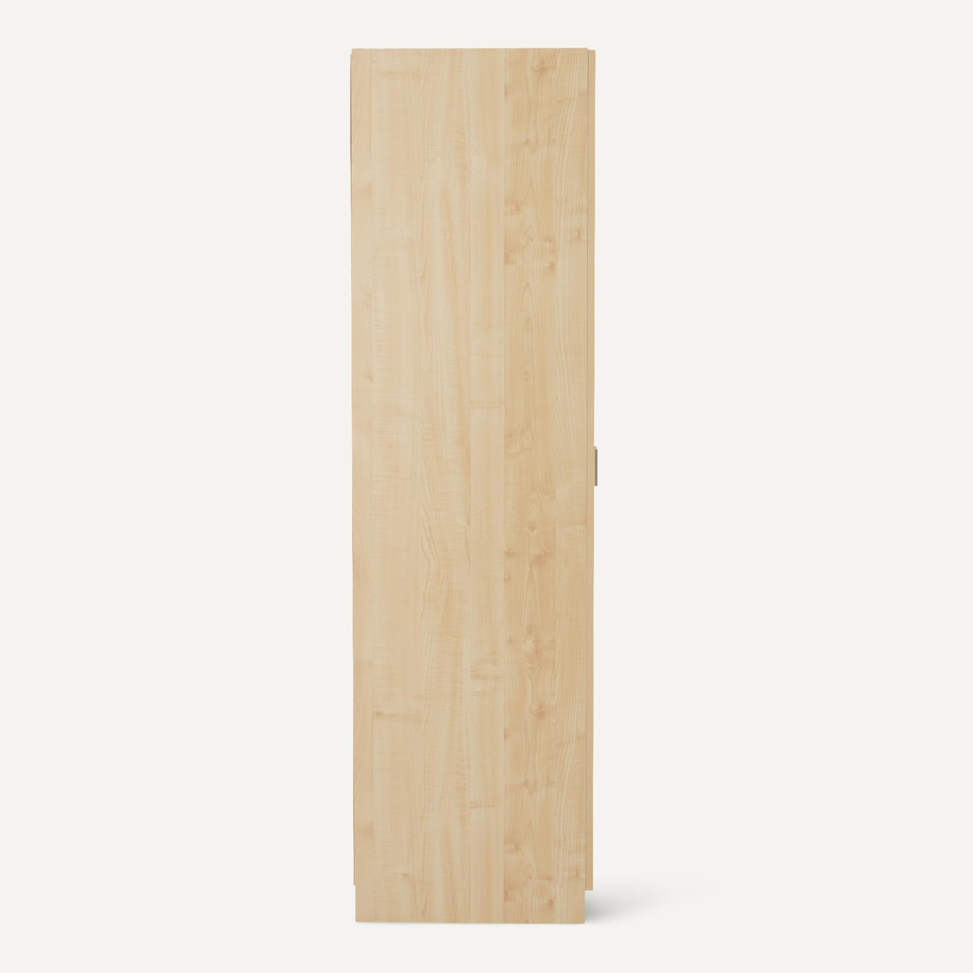 Amazon Basics Armario de Madera de Dos Puertas con Estante y Barra para Ropa, Mueble de Almacenamiento, Dormitorio, Roble, 50cm x 80cm x 180,1cm