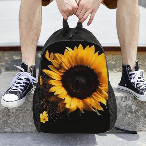 Sac à dos de voyage pour ordinateur portable imperméable design chic noir - 3